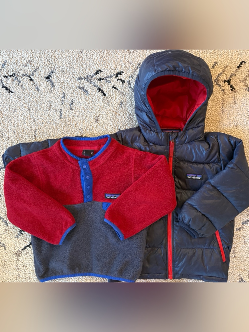 Patagonia Kids (3T) Bundle - Hi-Loft Down Jacket & Synchilla Snap-T Fleece EUC